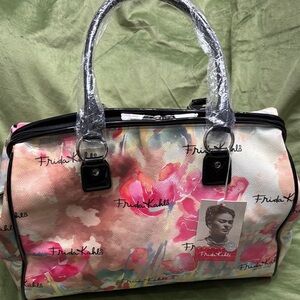 Floral Women's Bag - Pink and Black